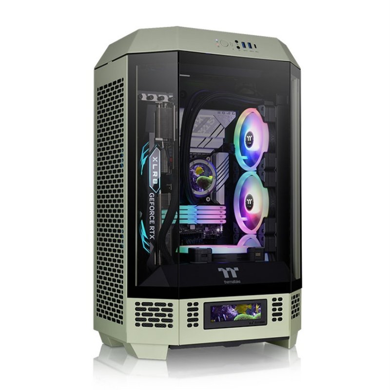 CAJA THERMALTAKE THE TOWER T300 ATX 2XUSB 3.0 SIN FUENTE MATCHA VERDE