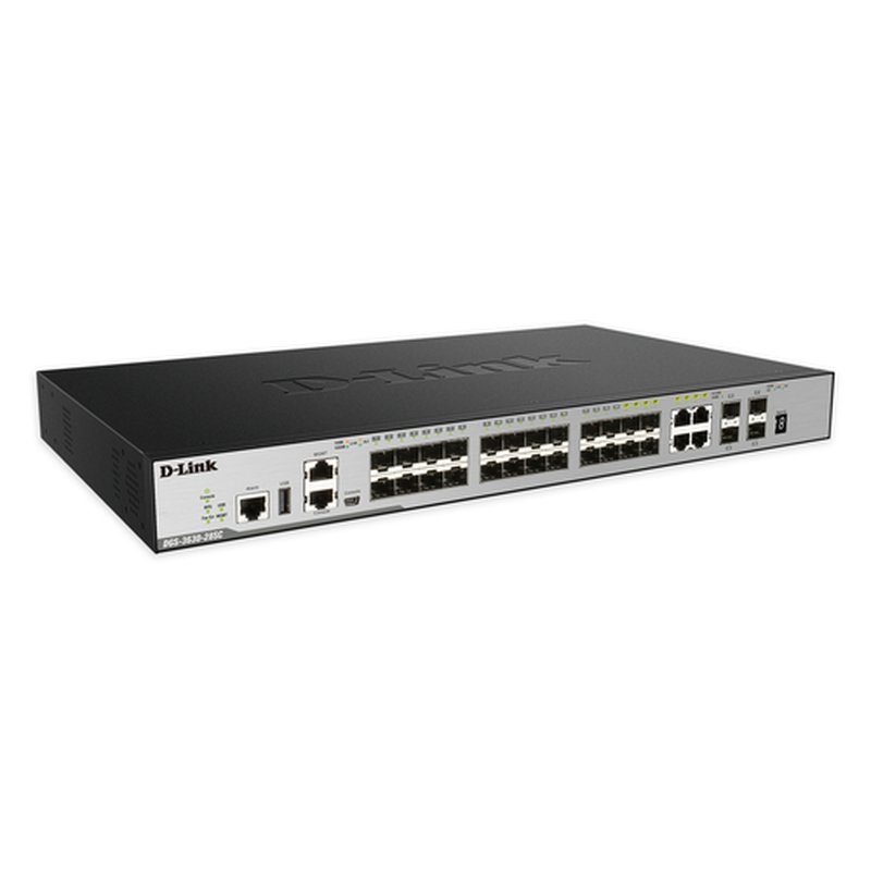 D-Link DGS-3630-28SC switch Gestionado L3 1U Negro D-Link DGS-3630-28SC switch Gestionado L3 1U Negro