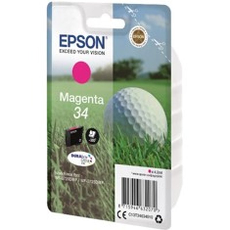 Epson 34 - 4.2 ml - magenta - original - cartucho de tinta - para WorkForce Pro WF-3720, WF-3720DWF, WF-3725DWF