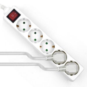 Ewent EW3916 base múltiple 1,5 m 5 salidas AC Interior Blanco