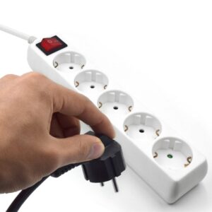 Ewent EW3916 base múltiple 1,5 m 5 salidas AC Interior Blanco