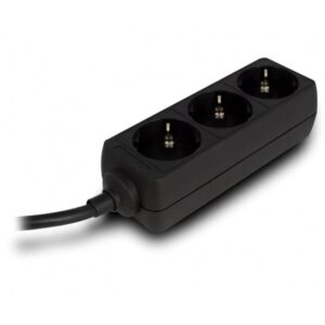 Ewent EW3959 base múltiple 1,5 m 3 salidas AC Interior Negro