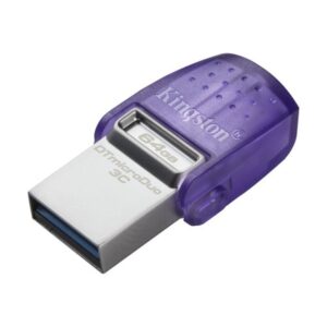 Kingston Technology DataTraveler microDuo 3C unidad flash USB 64 GB USB Type-A / USB Type-C 3.2 Gen 1 (3.1 Gen 1) Púrpura, Acero inoxidable