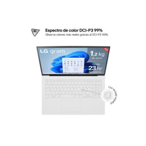 Alternative view of LG 15Z90S Intel Core Ultra 7 155H Portátil 39,6 cm (15.6") Full HD 16 GB LPDDR5-SDRAM 512 GB SSD Wi-Fi 6E (802.11ax) Windows 11 Home Español Blanco