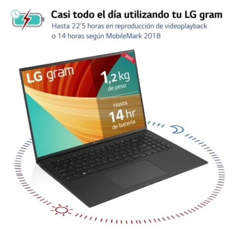 LG Gram 17Z90R i7-1360P Portátil 43,2 cm (17") 2K Intel® Core™ i7 32 GB LPDDR5-SDRAM 512 GB SSD NVIDIA GeForce RTX 3050 Wi-Fi 6 (802.11ax) Windows 11 Home Negro - Imagen 5