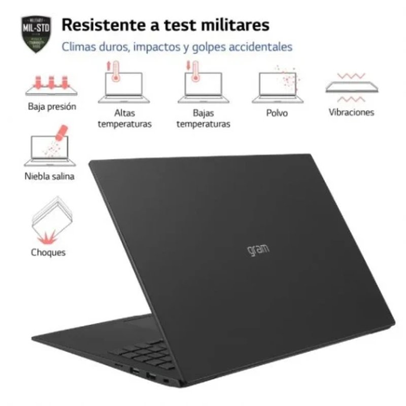 LG Gram 17Z90R i7-1360P Portátil 43,2 cm (17") 2K Intel® Core™ i7 32 GB LPDDR5-SDRAM 512 GB SSD NVIDIA GeForce RTX 3050 Wi-Fi 6 (802.11ax) Windows 11 Home Negro - Imagen 7