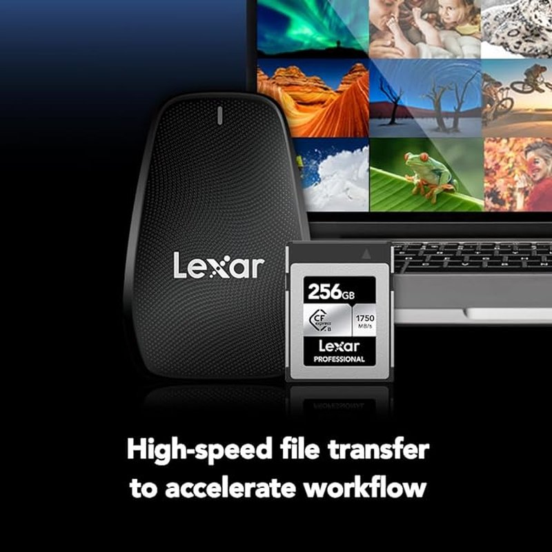 LEXAR 256GB PROFESSIONAL CFEXPRESS TYPE B CARD SILVER, UP TO 1750MB/S READ 1300MB/S WRITE - Imagen 2
