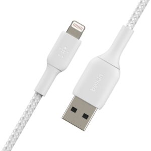 Lightning to USB-A Cable Braided 1M Whit Lightning to USB-A Cable Braided 1M Whit