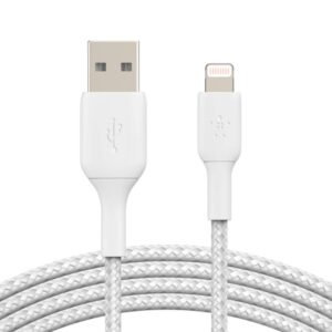 Lightning to USB-A Cable Braided 1M Whit Lightning to USB-A Cable Braided 1M Whit