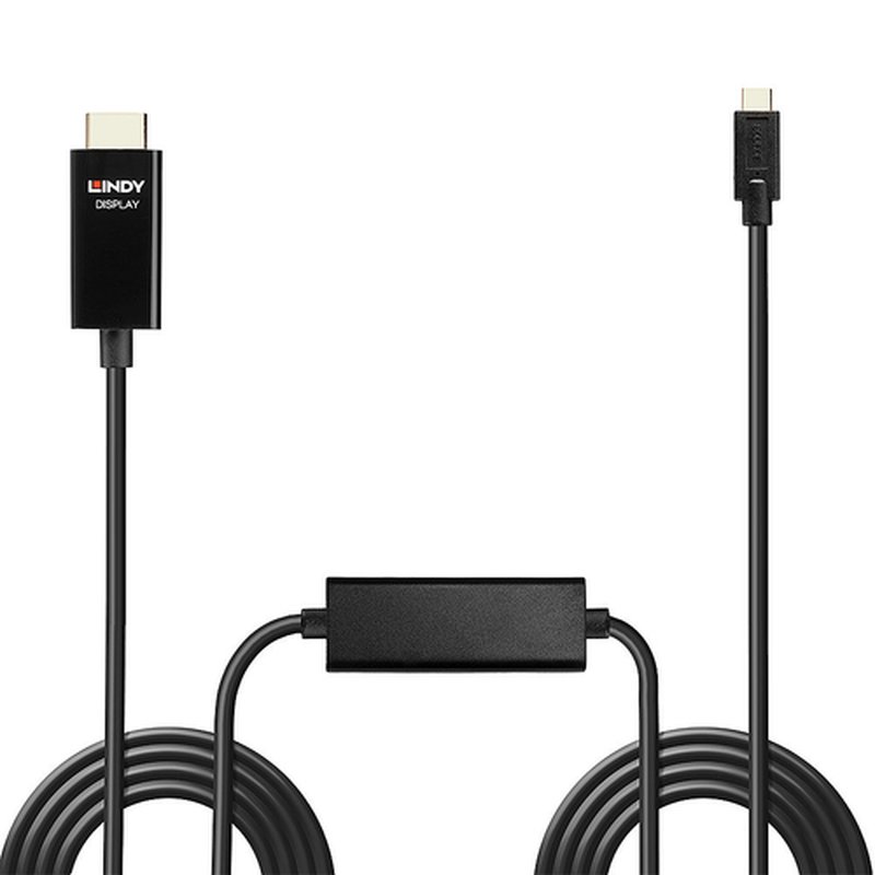 Lindy 43315 adaptador de cable de vídeo 5 m USB Tipo C HDMI tipo A (Estándar) Negro - Imagen 2
