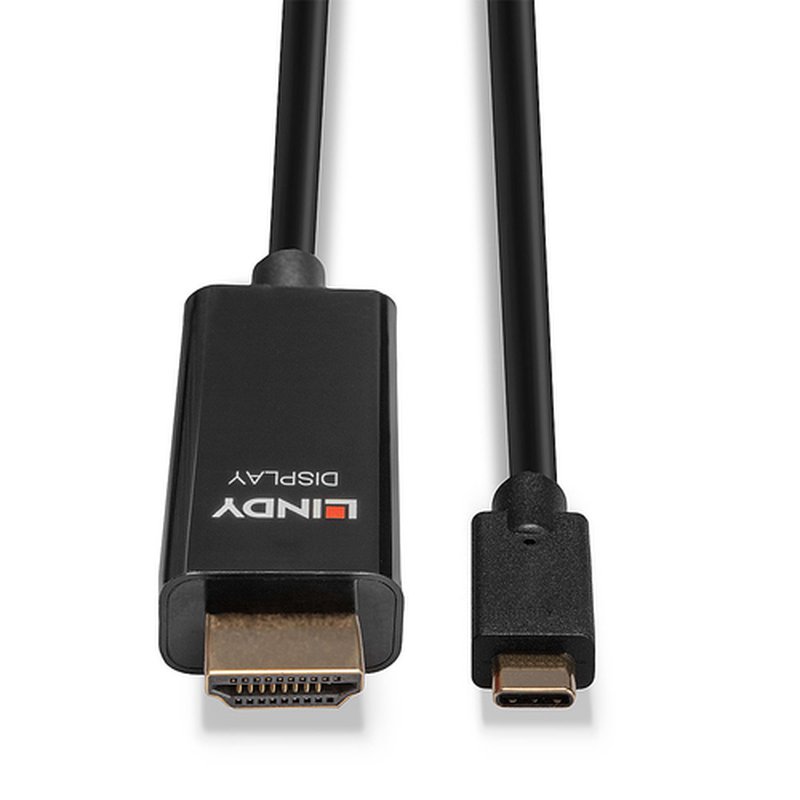 Lindy 43315 adaptador de cable de vídeo 5 m USB Tipo C HDMI tipo A (Estándar) Negro - Imagen 4