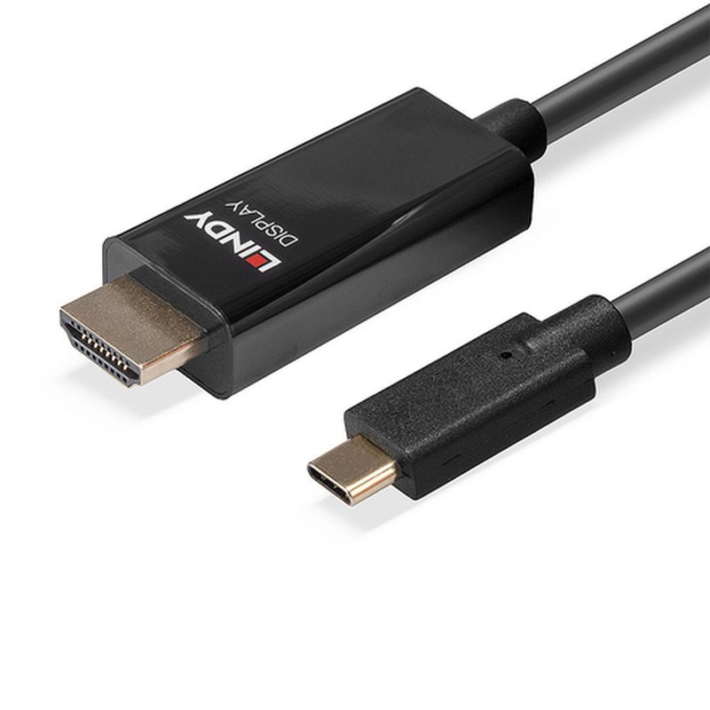 Lindy 43315 adaptador de cable de vídeo 5 m USB Tipo C HDMI tipo A (Estándar) Negro - Imagen 5