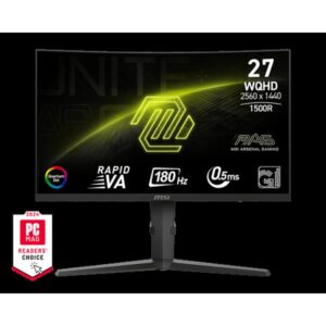 MSI MONITOR MAG 275CQRF QD E2. 27". CURVO 1500R. 2560X1440. 180HZ. NEGRO