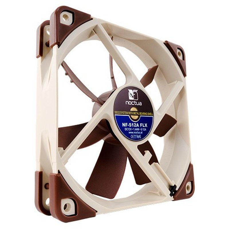 NOCTUA VENTILADOR CAJA NF-S12A-FLX, 120MM FAN, 120X120X25MM, 12V, 1200RPM/900RPM/700RPM, 17,8 DB(A), 107,5 M3/H, 1,19 MM H2O, 3 PINES NOCTUA VENTILADOR CAJA NF-S12A-FLX, 120MM FAN, 120X120X25MM, 12V, 1200RPM/900RPM/700RPM, 17,8 DB(A), 107,5 M3/H, 1,19 MM H2O, 3 PINES - Imagen 2