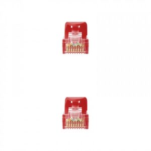 Nanocable Cable de red latiguillo RJ45 LSZH Cat.6A UTP AWG24, Rojo, 2.0m