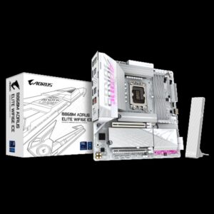 GIGABYTE B860M AORUS ELITE WF6E ICE Placa base - CPUs Intel Core Ultra, VRM de 12+1+2+1 fases, hasta 9200MHz DDR5, 1xPCIe 5.0 + 2xPCIe 4.0 M.2, LAN 2,5 GbE, WIFI 6E, USB 4