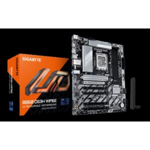 GIGABYTE B860 DS3H WIFI6E Placa base - CPUs Intel Core Ultra, VRM de 8+1+2+2 fases, hasta 9066MHz DDR5, 1xPCIe 5.0 + 1xPCIe 4.0 M.2, LAN 2,5 GbE, WIFI 6E, USB 3.2 Gen 2x2