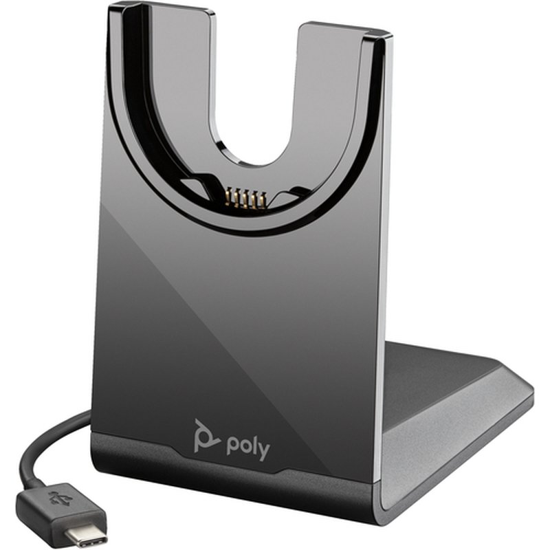 POLY Voyager Focus 2 USB-C-C Headset +USB-C/A Adapter +Charging Stand
