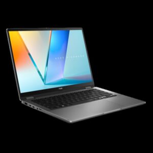 ASUS Vivobook 14 Flip OLED TP3407SA-QL064W Copilot+ PC - Ordenador Portátil 14" WUXGA (Intel Core Ultra 7 258V, 32GB RAM, 1TB SSD, Arc Graphics 140V, Windows 11 Home) Gris - Teclado QWERTY español