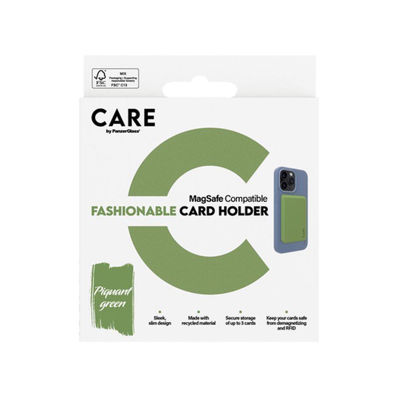PanzerGlass PG CARE Cardholder Green iPhone funda para teléfono móvil Transparente - Imagen 3