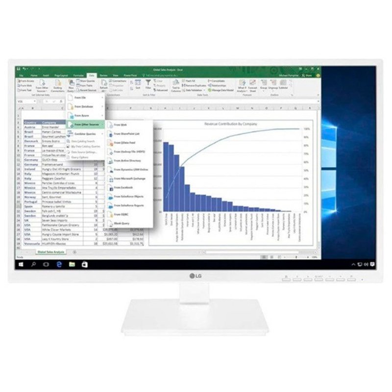 Reacondicionado | LG 24BK55YP-W pantalla para PC 60,5 cm (23.8") 1920 x 1080 Pixeles Full HD LED Negro