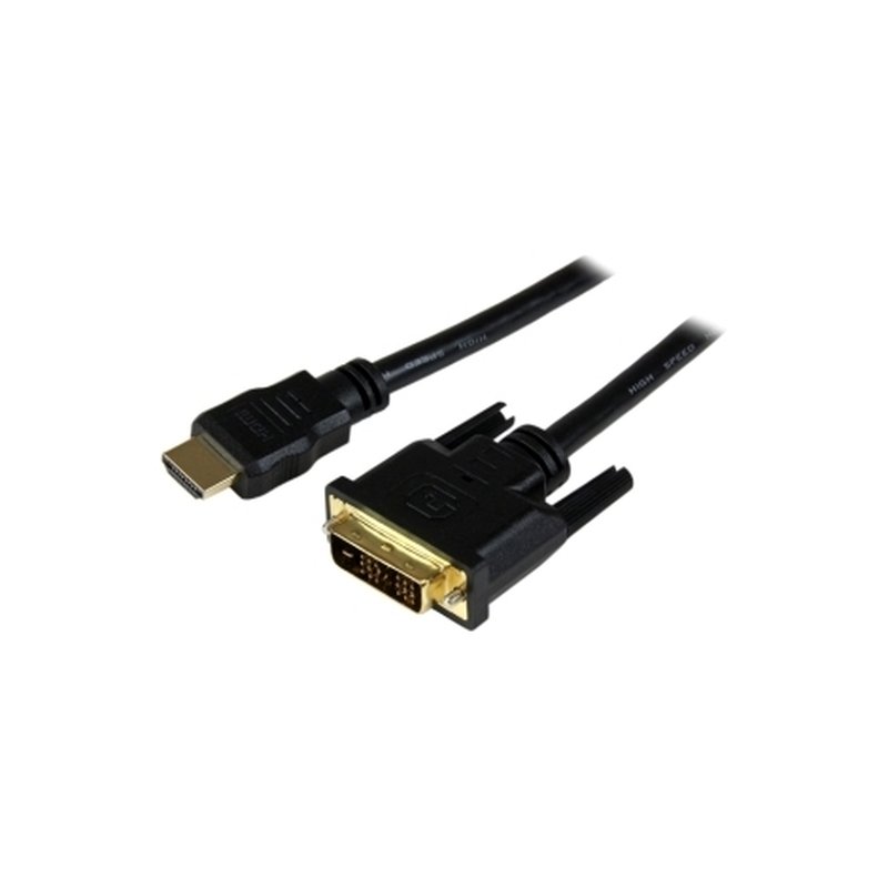 StarTech.com Cable HDMI a DVI 1,5m - DVI-D Macho - HDMI Macho - Adaptador - Negro StarTech.com Cable HDMI a DVI 1,5m - DVI-D Macho - HDMI Macho - Adaptador - Negro