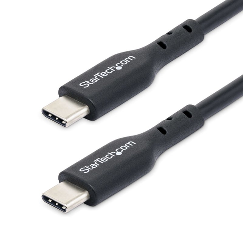 StarTech.com Cable de Carga USB-C de 1m - Cable USB Tipo C - Cable de Carga para Ordenador Portátil USB Tipo C USB 2.0 - PD de 60W 3A - Cubierta de TPE - Cable de Datos USB-C - Macho a Macho