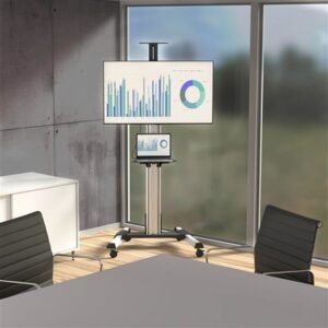 StarTech.com Carro de Transporte para Televisor de 32 a 70 Pulgadas - Carrito AV Móvil Mesa Rodante para TV VESA con Ajuste de un Toque