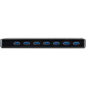 StarTech.com Concentrador USB 3.0 de 7 Puertos - 5Gbps - Ladrón con Puertos de Carga y Sincronización - Hub con 2 Puertos de 2,4A