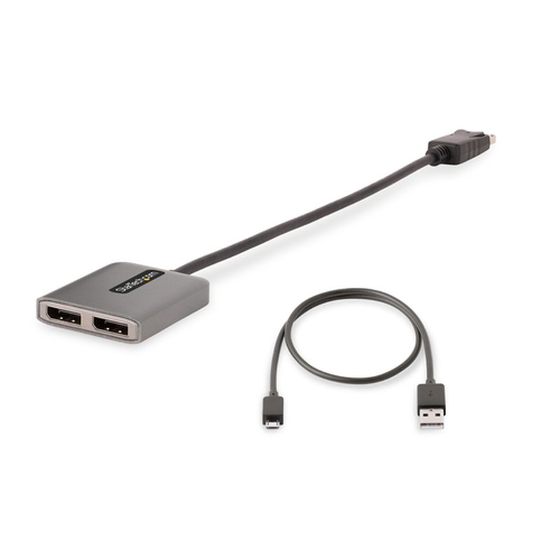StarTech.com Hub MST de 2 Puertos DisplayPort - Splitter Multiplicador DP a 2 Puertos DP - Adaptador Multiplicador Multimonitor DP 1.4 - Cable de 30cm - Alimentado por USB - Windows - Imagen 9