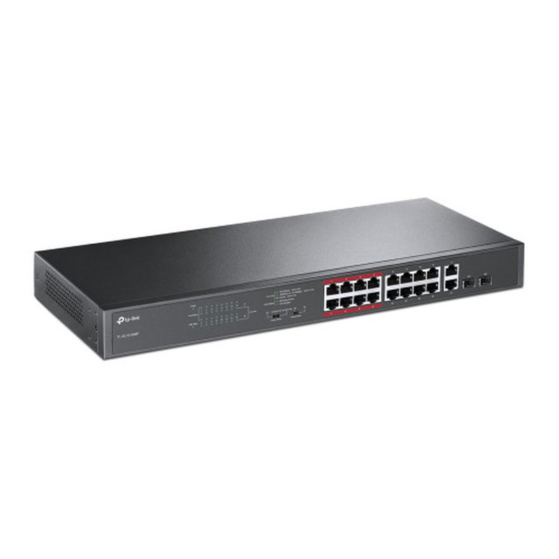 TP-Link TL-SL1218MP switch No administrado Gigabit Ethernet (10/100/1000) Energía sobre Ethernet (PoE) Negro - Imagen 3