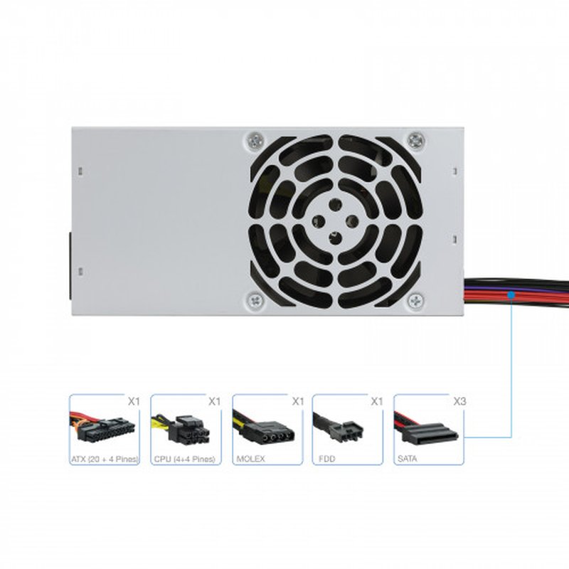 TooQ Ecopower II TFX OEM unidad de fuente de alimentación 500 W 20+4 pin ATX Plata - Imagen 9