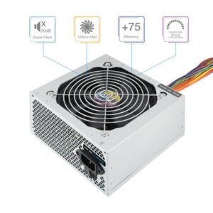 TooQ TQAPOLO-500SP unidad de fuente de alimentación 500 W 20+4 pin ATX ATX Plata TooQ TQAPOLO-500SP unidad de fuente de alimentación 500 W 20+4 pin ATX ATX Plata