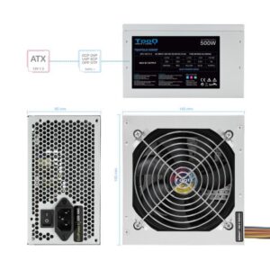 TooQ TQAPOLO-500SP unidad de fuente de alimentación 500 W 20+4 pin ATX ATX Plata TooQ TQAPOLO-500SP unidad de fuente de alimentación 500 W 20+4 pin ATX ATX Plata
