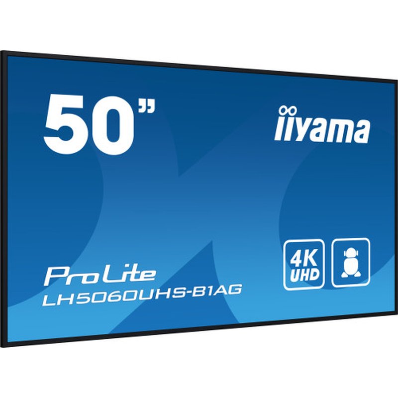 iiyama LH5060UHS-B1AG pantalla de señalización Pizarra de caballete digital 125,7 cm (49.5") LED Wifi 500 cd / m² 4K Ultra HD Negro Procesador incorporado Android 11 24/7 iiyama LH5060UHS-B1AG pantalla de señalización Pizarra de caballete digital 125,7 cm (49.5") LED Wifi 500 cd / m² 4K Ultra HD Negro Procesador incorporado Android 11 24/7 - Imagen 3