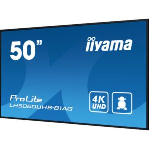 iiyama LH5060UHS-B1AG pantalla de señalización Pizarra de caballete digital 125,7 cm (49.5") LED Wifi 500 cd / m² 4K Ultra HD Negro Procesador incorporado Android 11 24/7 iiyama LH5060UHS-B1AG pantalla de señalización Pizarra de caballete digital 125,7 cm (49.5") LED Wifi 500 cd / m² 4K Ultra HD Negro Procesador incorporado Android 11 24/7