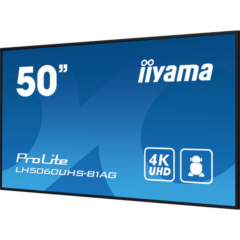iiyama LH5060UHS-B1AG pantalla de señalización Pizarra de caballete digital 125,7 cm (49.5") LED Wifi 500 cd / m² 4K Ultra HD Negro Procesador incorporado Android 11 24/7 iiyama LH5060UHS-B1AG pantalla de señalización Pizarra de caballete digital 125,7 cm (49.5") LED Wifi 500 cd / m² 4K Ultra HD Negro Procesador incorporado Android 11 24/7 - Imagen 7