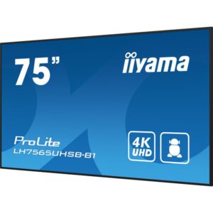 iiyama LH7565UHSB-B1 pantalla de señalización Diseño de quiosco 189,2 cm (74.5") LED Wifi 800 cd / m² 4K Ultra HD Negro Procesador incorporado Android 11 24/7 iiyama LH7565UHSB-B1 pantalla de señalización Diseño de quiosco 189,2 cm (74.5") LED Wifi 800 cd / m² 4K Ultra HD Negro Procesador incorporado Android 11 24/7