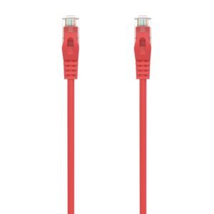 AISENS Cable de Red Latiguillo RJ45 LSZH Cat.6A 500 Mhz UTP AWG24, Rojo, 1.0M