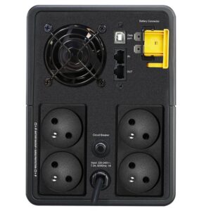 Alternative view of APC Back-UPS 1600VA 230V AVR French Sock Línea interactiva 1,6 kVA 900 W 4 salidas AC