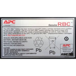 Alternative view of APC RBC8 batería para sistema ups Sealed Lead Acid (VRLA)