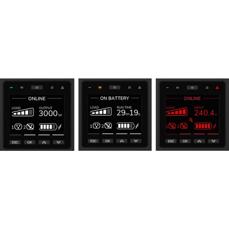 APC SRTG10KXLI sistema de alimentación ininterrumpida (UPS) Doble conversión (en línea) 10 kVA 10000 W 3 salidas AC - Imagen 5