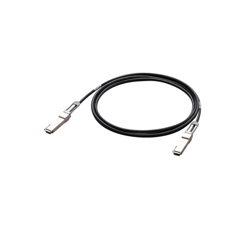Allied Telesis AT-QSFP28-1CU cable Serial Attached SCSI (SAS) 1 m 25,8 Gbit/s Negro, Plata