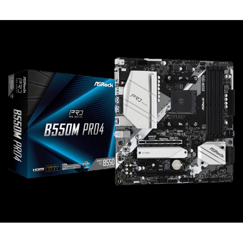 Asrock B550M Pro4 AMD B550 Zócalo AM4 micro ATX