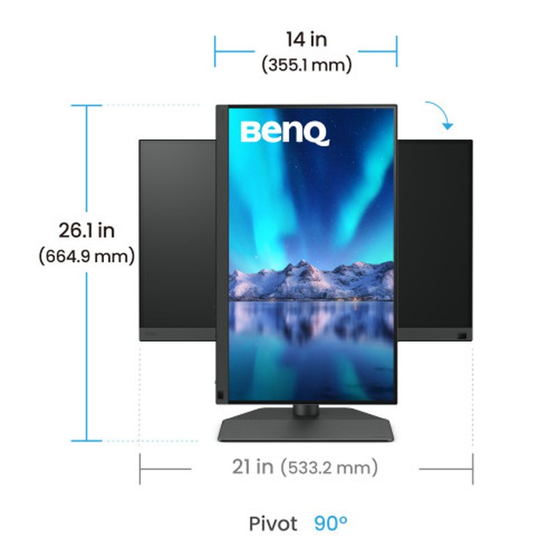 BenQ SW242Q pantalla para PC 61,2 cm (24.1") 2560 x 1600 Pixeles WQXGA LED Negro - Imagen 4