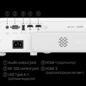 BenQ TK710STi videoproyector Proyector de alcance estándar 3200 lúmenes ANSI DLP UHD 4K (3840x2160) 3D Negro, Blanco