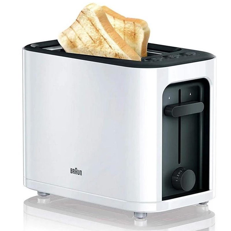 Braun HT3000WH tostadora 2 rebanada(s) 1000 W Negro, Blanco Braun HT3000WH tostadora 2 rebanada(s) 1000 W Negro, Blanco