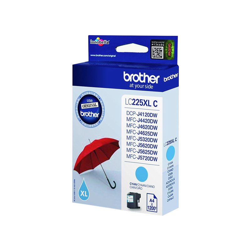 Brother LC225XLCBP cartucho de tinta 1 pieza(s) Original Cian