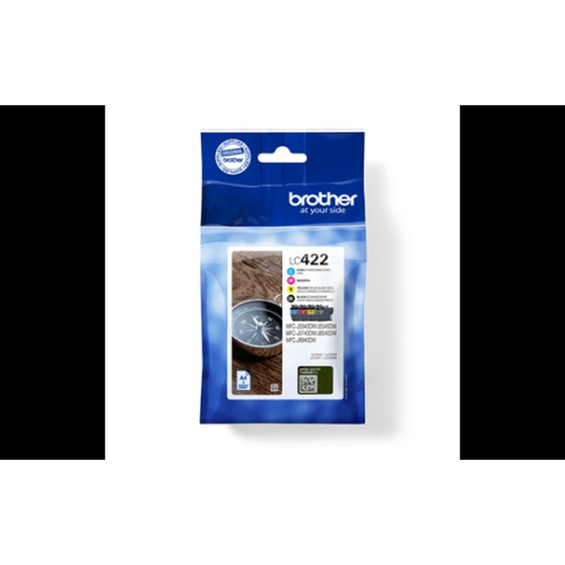 Brother LC422XLVAL cartucho de tinta 4 pieza(s) Original Negro, Cian, Magenta, Amarillo