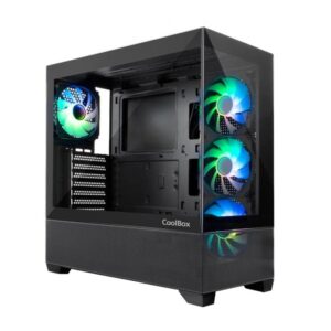 CAJA MEDIATORRE ATX COOLBOX GA250 VISION USB 3.0 RGB BLACK